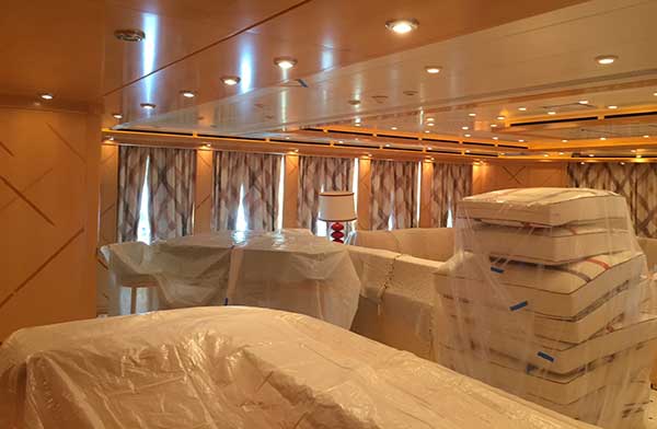 Yacht Interior Cleaning Preparation