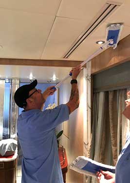 Cleaning Yacht Overheads